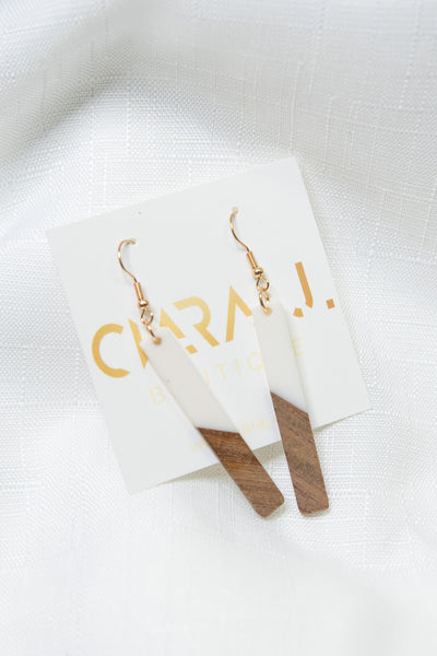 Two Tone Drop Earrings