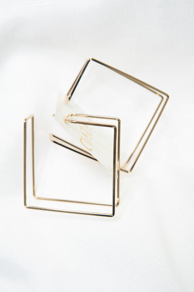 Geo Cuff Square Earrings