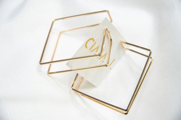 Geo Cuff Square Earrings
