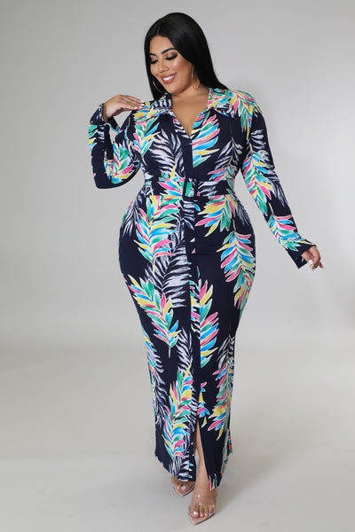 Ava Floral Dress - PLUS