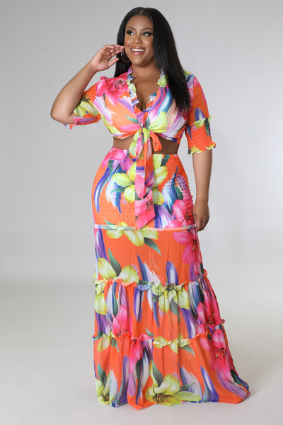 Vita - Ruffle Top & Skirt Set PLUS
