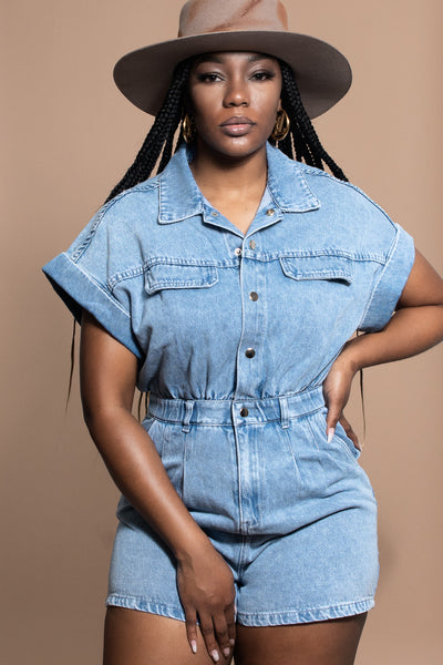 Bellini Denim Romper