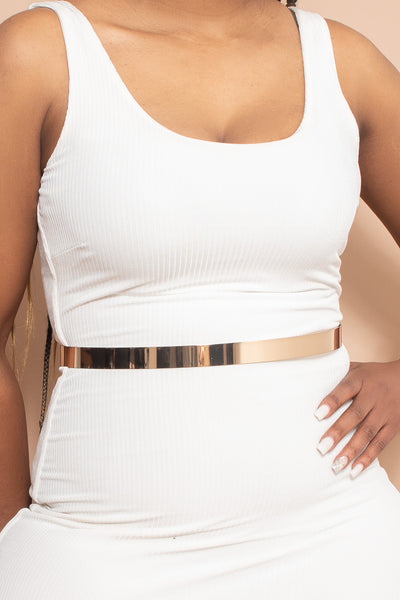 Metal Bar Belt - Thin .8"