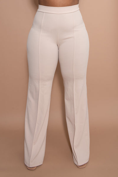 Kelly High Waist Pants - Sand