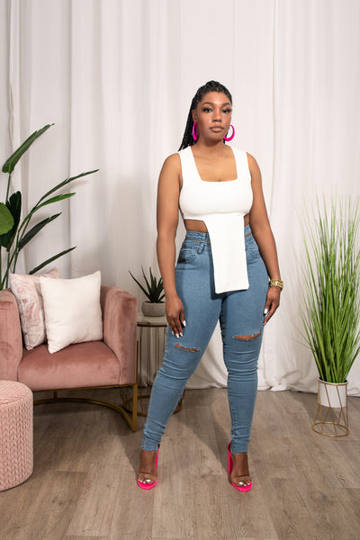 Remy Crop Top - White