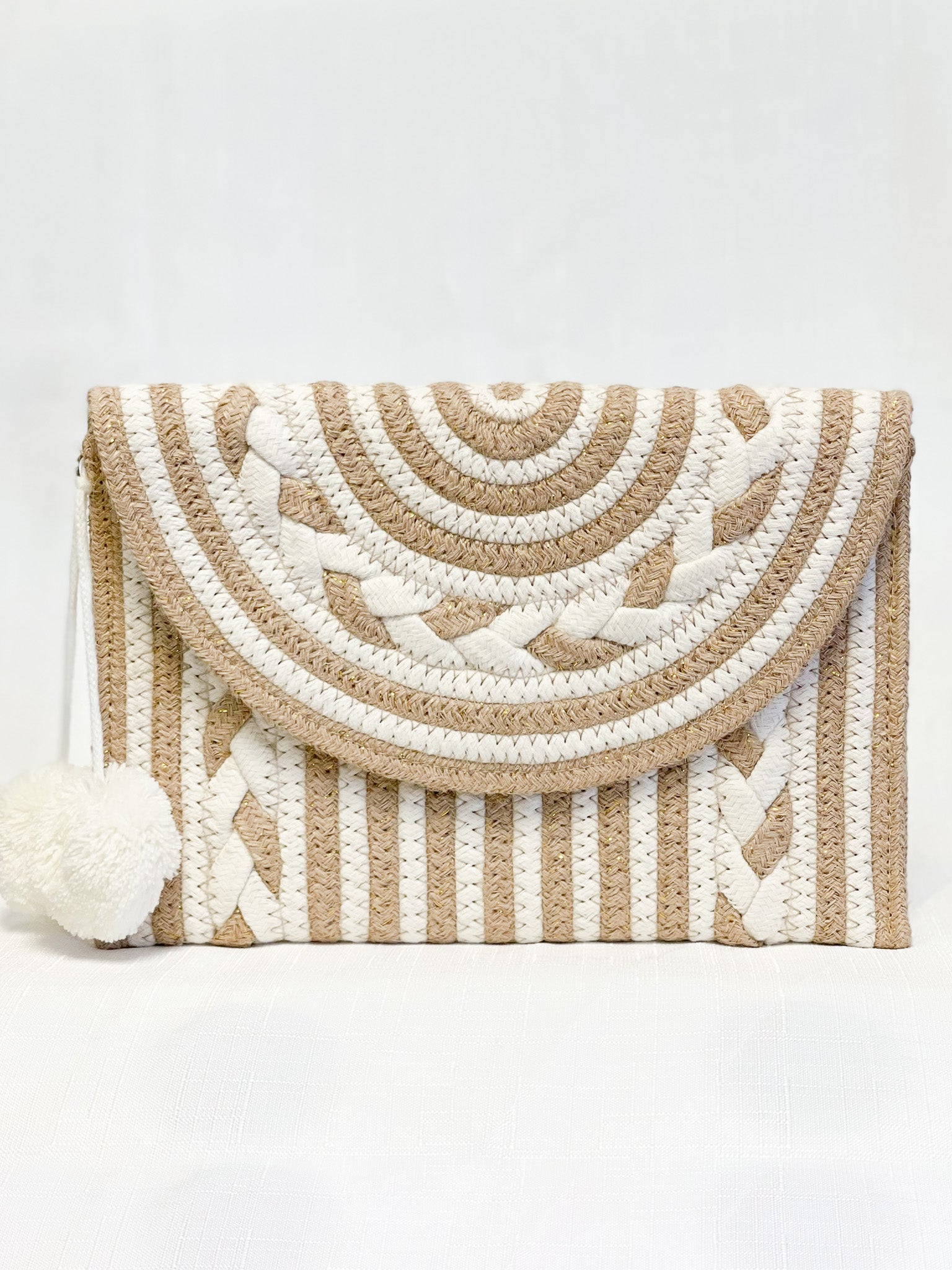 Imani - Straw Flap Clutch Bag