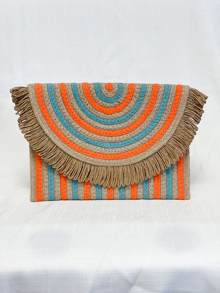 Fiona - Large Straw Clutch