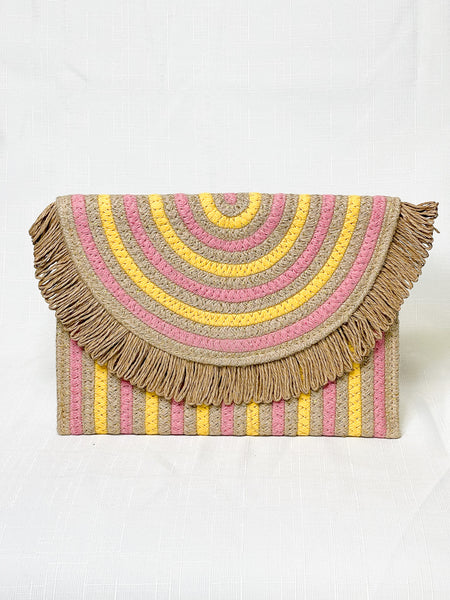 Fiona - Large Straw Clutch