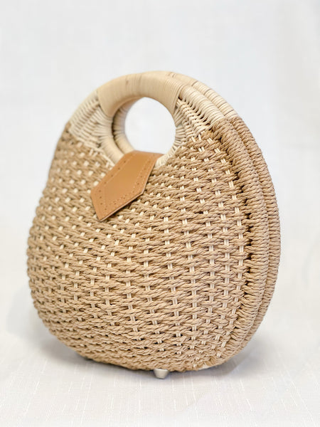 Mya - Woven Straw Top Handle Bag