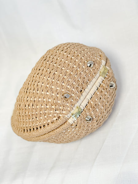 Mya - Woven Straw Top Handle Bag