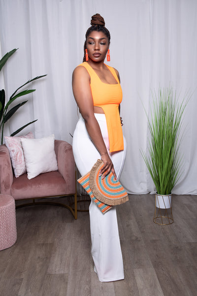 Fiona - Large Straw Clutch
