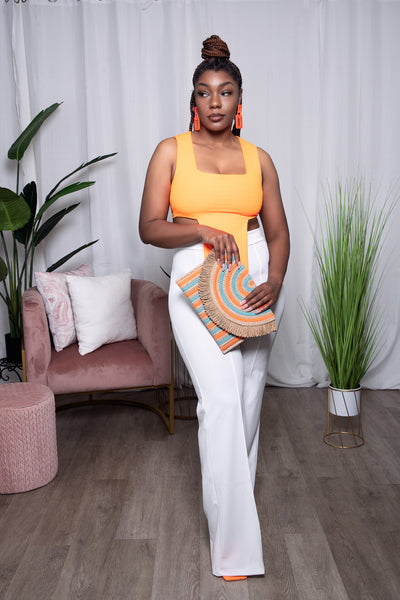Fiona - Large Straw Clutch