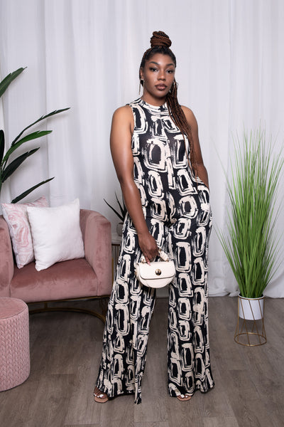 Alana - Sleeveless Print Jumpsuit